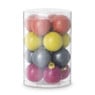 Box met kerstballen - multikleur - ø4 cm - set van 16
